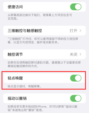 荔城苹果授权维修站分享iPhone轻点无法唤醒怎么办