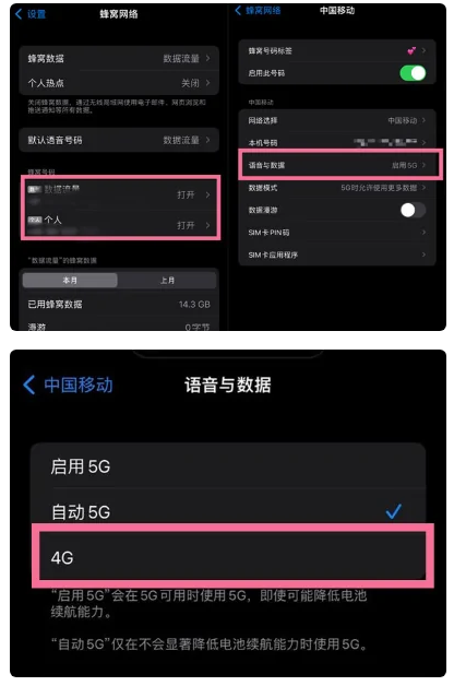 荔城苹果手机维修分享iPhone14如何切换4G/5G? iPhone14 5G网络切换方法 