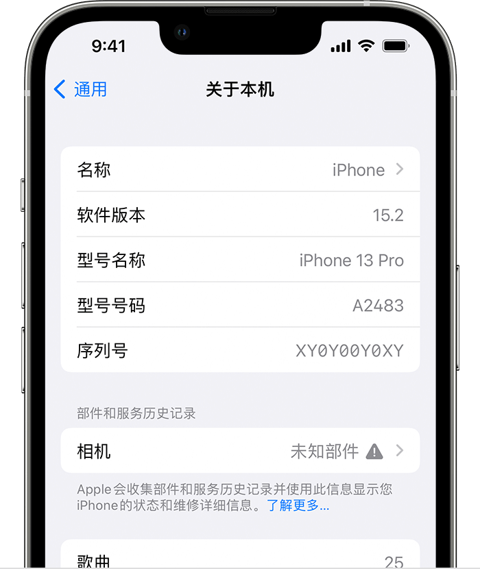 荔城苹果维修分享iPhone 出现提示相机“未知部件”是什么原因？ 