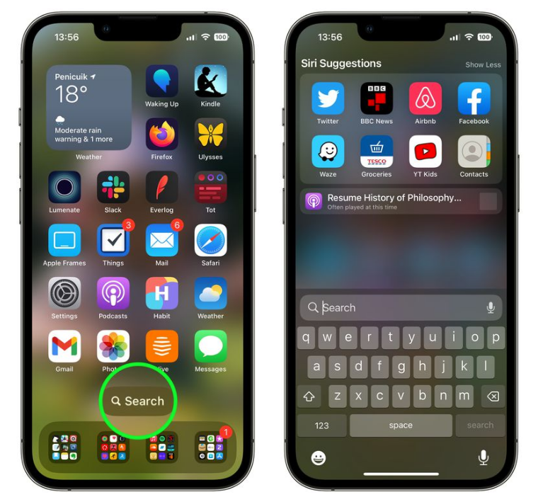 荔城苹果手机维修分享升级到 iOS 16 后，如何删除主屏幕上的搜索按钮 